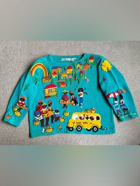 Price is firm- Michael Simon L XL XXL Embroidered Sweater teacher
